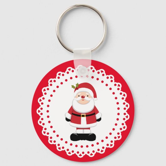 Porte-clés Noël Père Noël (Recto)