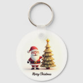 Porte-clés Noël Père Noël mignon (Recto)