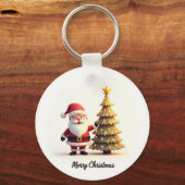 Porte-clés Noël Père Noël mignon (Recto)