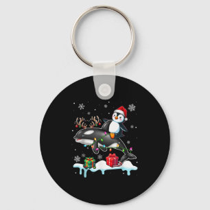 Porte-clés Noël Père Noël Penguin équitation Reindeer Orca Lo