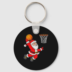 Porte-clés Noël Père Noël plongeant un Bysketbyll amusant Xma
