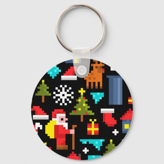 Porte-clés Noël Pixel (Recto)