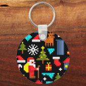 Porte-clés Noël Pixel (Recto)