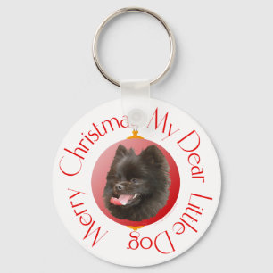 Porte-clés Noël Poméranien