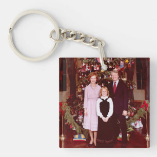 Porte-clés Noël Président James Jimmy Carter Maison Blanche