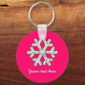Porte-clés Noël rose chaud (Recto)