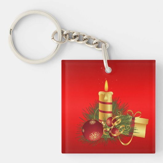 Porte-clés Noël rouge (Devant)