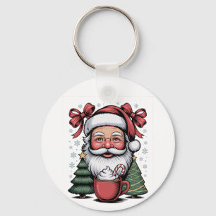 Porte-clés Noël Rouge Coquette Père Noël Noël