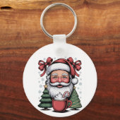Porte-clés Noël Rouge Coquette Père Noël Noël (Recto)