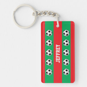 Porte-clés Noël Rouge & Vert, entraîneur de football, Joueur,