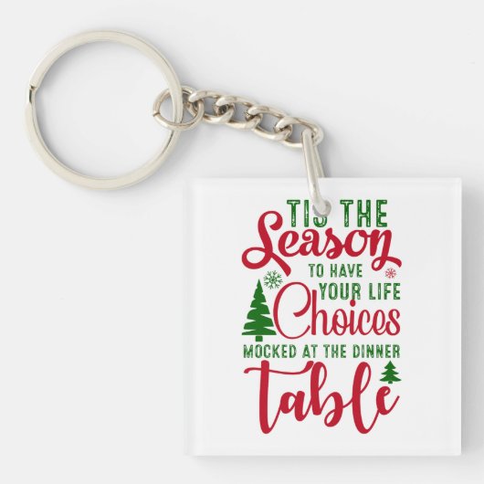 Porte-clés Noël saison de design de choix (Devant)