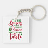 Porte-clés Noël saison de design de choix (Dos)