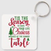 Porte-clés Noël saison de design de choix (Dos)