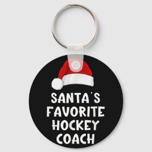 Porte-clés Noël Santas entraîneur de hockey favori Drôle Noël