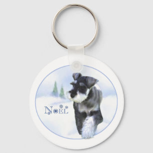 Porte-clés Noël Standard Schnauzer