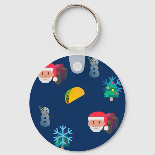 Porte-clés noël taco emoji (Recto)
