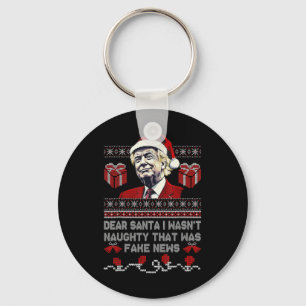 Porte-clés Noël Trump Cher Père Noël Faux News Drôle Noël Moi