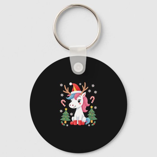 Porte-clés Noël Unicorne mignonne Magique Noël Toddler Girls (Recto)