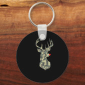 Porte-clés Noël Vacances Rudolf Reindeer Red Nose camu (Recto)