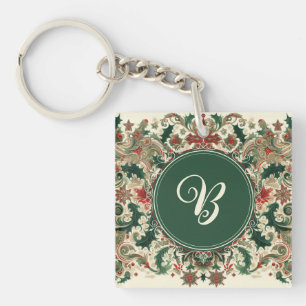 Porte-clés Noël victorien/classique/vintage personnalisé