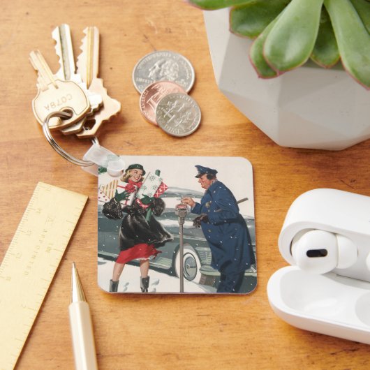 Porte-clés Noël Vintage, Achats Cadeaux Policier (Bureau)