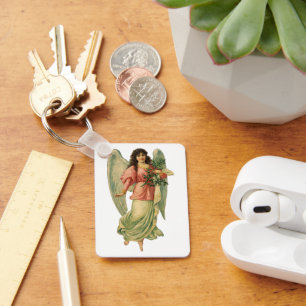 Porte-clés Noël vintage, ange victorien antique