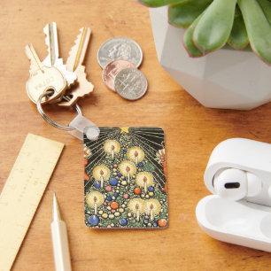 Porte-clés Noël vintage, arbre aux bougies et étoile