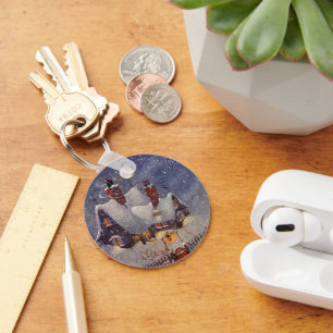 Porte-clés Noël vintage, Atelier du Père Noël Pôle Nord