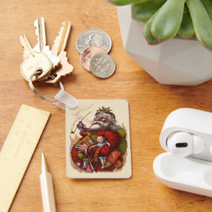 Porte-clés Noël Vintage, Jouets de tuyaux du Père Noël victor