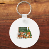 Porte-clés Noël Xmas Vibes Comptable Comptabilité Pain d'épic (Recto)