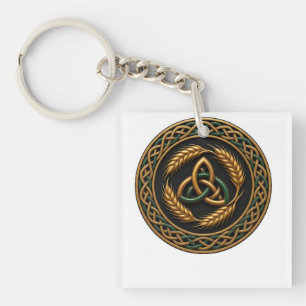 Porte-clés Nœud de la Trinité celtique Moisson Blé