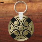 Porte-clés noeud d'or celtique (Recto)