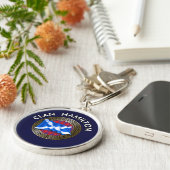 Porte-clés Nœud et drapeau tartan du clan Hamilton (Côté)