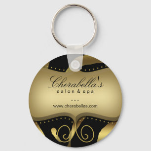 Porte-clés Noir animal d'or de cadeau de porte - clé de zèb