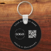Porte-clés Noir blanc Ajouter un logo d'entreprise personnali (Recto)