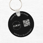 Porte-clés Noir blanc Ajouter un logo d'entreprise personnali<br><div class="desc">Faites la promotion de votre entreprise avec ce porte - clé simple,  avec logo personnalisé,  code QR & texte. Ajoutez facilement votre logo et d'autres détails en cliquant sur l'option "personnaliser".</div>