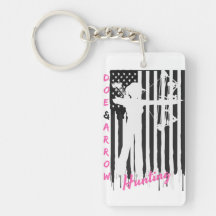 Noir/blanc américains fiers de porte - clé de