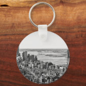 Porte-clés Noir blanc New York City Skyline (Recto)