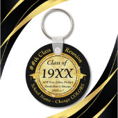 Porte-clés Noir, Blanc, Or, Idées Souvenirs de Réunion Classe