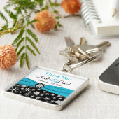 Porte-clés Noir, blanc, Porte - clé de Merci Aqua Snowflake (Côté)