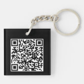 Porte-clés Noir blanc Tuxedo Gargoyle QR (Dos)