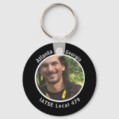 Porte-clés Noir Classe de lycée personnalisée de 2023 (Verso)