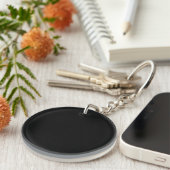 Porte-clés Noir (couleur solide) (Devant droit)