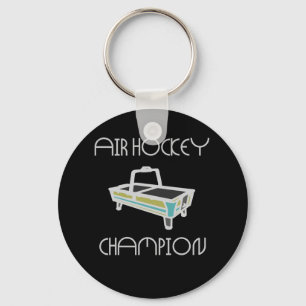 Porte-clés noir de champion d'hockey d'air