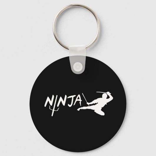 Porte-clés Noir de Ninja (Recto)