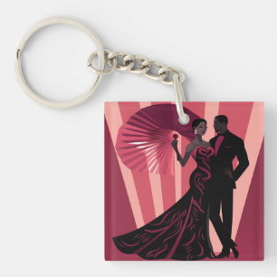 PORTE-CLÉS NOIR ELEGANCE-RED #1