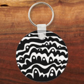 Porte-clés Noir et blanc Abstrait (Recto)