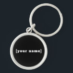 Porte-clés noir et blanc avec ton nom<br><div class="desc">Porte-clés noir et blanc avec ton nom</div>