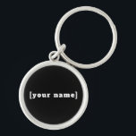 Porte-clés noir et blanc avec ton nom<br><div class="desc">Porte-clés en noir et blanc avec ton nom</div>