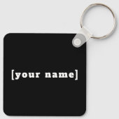 Porte-clés noir et blanc avec ton nom (Dos)